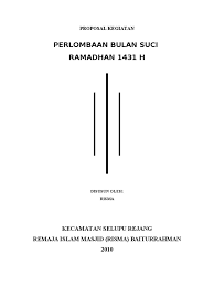 Bentuk dari proposal juga sangat bervariasi, tergantung dengan jenis organisasi yang menulisnya. Proposal Kegiatan Lomba Pdf