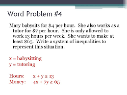 6 6 Systems Of Linear Inequalities Word Problems