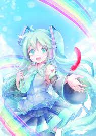 piapro ピアプロ イラスト 微笑みの少女とラベンダー畑 美的アニメ 初音ミク 可愛い イラスト