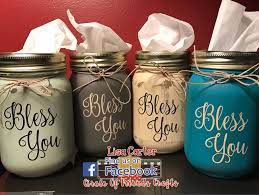 Mason Jar Tissue Holder Bless You Mason Jars Mason Jar Fun Mason Jar Decorations