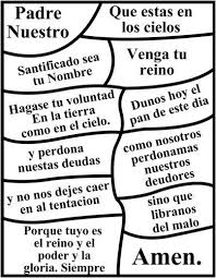 Padre Nuestro La Oracion Del Senor Por Los Ninos En Espanol Oraciones Para Ninos Oraciones Ensenar A Los Ninos