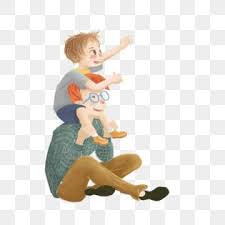 Two Fathers Day Element Design With Love Father And Son Father And Son Riding A Horse Painted Png Transparent Image And Clipart For Free Download Father And Son Free Graphic Design