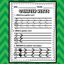 To draw a quaver, start just below the fourth line and draw a shape similar to the number seven. Trace It Draw It Perform It Music Quarter Rest By Mr G The Music T