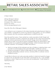 Retail Sales Associate Cover Letter Example Tips