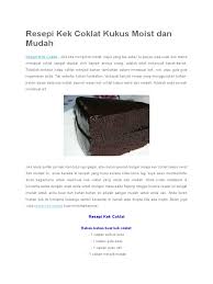 Bagaimana nak buat kek coklat kukus lembap dengan cepat? Resepi Kek Coklat Kukus Moist Dan Mudah