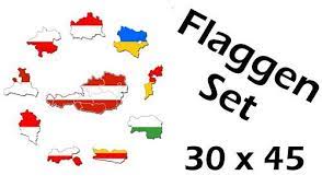 3.753 ober­österreich (o / oö) 4: Flaggenset Osterreich Bundeslander 30 X 45 Cm Flaggenpakete Sonderformate Fahnenwelt