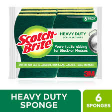 Scotch Brite Heavy Duty Scrub Sponge 6 Count Walmart Com