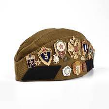 Russian Soldier Pilotka With Pins Military Hat Russian Soldier Small Soldiers