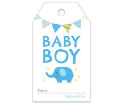 Download This Boy Baby Blue Elephant Gift Tag And Other Free Printables From Myscrapnook Com Baby Gift Tags Printable Baby Gift Tags Baby Boy Gifts