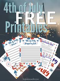Printable 4th of july cards by canva. Free 4th Of July Party Planning Printables Big Bear S Wife