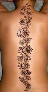 Spine Tattoo Flowers Tattoos Henna Tattoo Designs Lace Tattoo