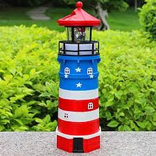 Outdoor lighthouse yard decorations are among some of the most popular lawn ornaments. Solar Garden Lighthouse With Rotating Lights For Patio Lawn Garden Decor Buy Online In Andorra At Andorra Desertcart Com Productid 180419078