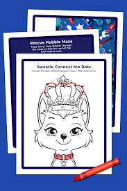 Mucize uğur böceği ve kara kedi boyama sayfası. Mission Paw Activity Pack Nickelodeon Parents