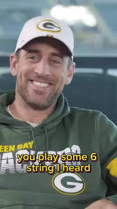 Bon Iver Interviews Aaron Rodgers About Guitar 🏈🎸 #aaronrodgers #boniver  #justinvernon #guitar #sixstring #hobby #hobbies #freshhobby