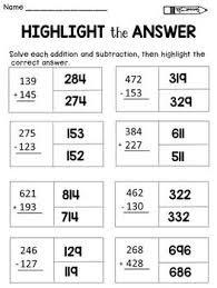 Three Digit Addition And Subtraction Subtraction Worksheets Addition And Subtraction Worksheets Addition And Subtraction