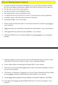 Part 1 On Meaning Analysis Lecture 3 You Need Chegg Com