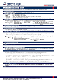 Do a free loan settlement check using our online calculator to find out how you can save more on monthly loan repayments! Product Disclosure Sheet Alliance Bank Malaysia Berhad
