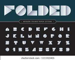 Paper Fold Font Stock Vectors Images Vector Art Shutterstock