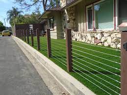 Check spelling or type a new query. Endwood Vinyl Semi Privacy Fence Stainless Steel Cable Railing Modern Landscape Los Angeles By Fence Factory Houzz