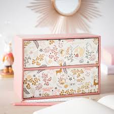 Kartonnen Opbergdoos Met 2 Lades En Cardboard Storage Storage Box Floral Prints