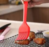 2 Piece Silicone Spreader Brushes for Oil, BBQ Sauce, Baking - Red