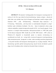 Koronavirusga qarshi kurash shtab a'zosi sevara ubaydullayeva emlash mumkin bo'lmagan holatlar to'g'risida ma'lumot berdi. Pdf Optik Tolali Aloqa Liniyalari