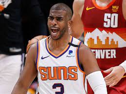1of3phoenix suns guard chris paul congratulates teammates during a timeout in the second half of los angeles (ap) — chris paul is listed as probable to play for the phoenix suns in game 3 of. Chris Paul Suns Dominate Nuggets In Game 4 To Complete Series Sweep Sports Illustrated