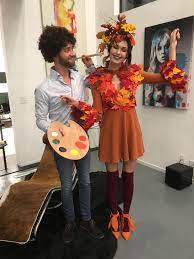 Bob Ross Painting His Happy Tree How Did My Wife And I Do On Our Halloween Costumes Bob Ross Halloween Costume Tree Halloween Costume Diy Couples Costumes