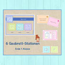 Geobrett vorlage 3 x 3 mit beispielfiguren. Geobrett Stationen 1 Klasse Frau Locke