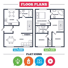 Titles are lettered large enough catch the viewers eye. Architecture Plan With Furniture House Floor Plan Usb Flash Royalty Free Cliparts Vectors And Stock Illustration Image 74121312