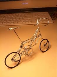 100均 ワイヤーで自転車のオブジェの作成 オブジェ 自転車 ワイヤー