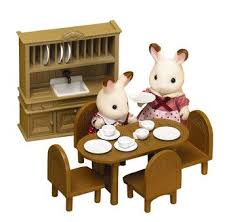 Sylvanian Families Sylvanian Treehouse Dining Room Furniture Natural Looking Dining Room Set Desig Dining Room Furniture Sets Family Dining Sylvanian Families