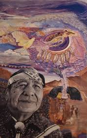 Vintage Bear Indian Color Poster Artist Signed Bear Heart