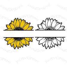 Free Free 294 Sunflower Clipart Black And White Svg SVG PNG EPS DXF File