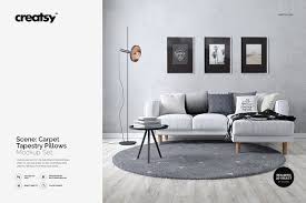 Tapestry Carpet Pillow Mockup Set In 2020 Elegant Interior Design Carpet Living Room Carpet