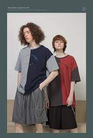 athief拼接t恤男潮流短袖宽松撞色半袖国潮情侣圆领纯棉打底衫女 tmall com天猫 menswear fashion merchandise