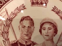 Vintage C. 1939 Commemorative Visit of the Dominion of Canada of Their  Majesties King George VI and Queen Elizabeth Red Transferware Plate