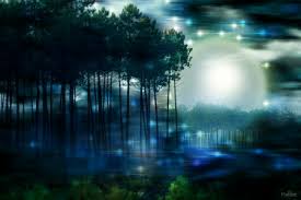 Moonlight is the light that reaches earth from the moon, consisting mostly of sunlight. Blue Moon Magical Forests Nature Background Wallpapers On Desktop Nexus Image 1456731