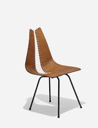 Carl Wood Attributed Walnut Plywood Enameled Steel Rope And Brass Chair C1955 Furniture Design Modern Plywood Chair Chaise Chair