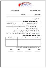 اللغة العربية أوراق عمل المجرد والمزيد الميزان الصرفي للصف الثامن ملفاتي