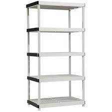 Hdx 5 Shelf 24 In D X 36 In W X 72 In H Plastic Ventilated Storage Shelving Unit 17601471 At The Home Depot Shelving Shelves Room Storage Diy