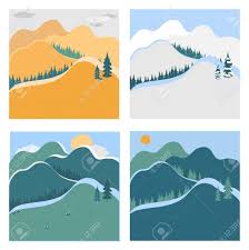 2,000+ vectors, stock photos & psd files. Nature Landscape In Different Seasons Vector Illustration Mountains Royalty Free Cliparts Vectors And Stock Illustration Image 136141084