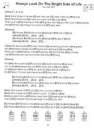 Always Look On The Bright Side Of Life Ukulele Chords Songs Easy Guitar Songs More Lyrics