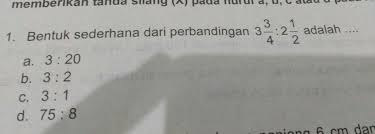 We did not find results for: Bentuk Sederhana Dari Perbandingan 3 3 4 2 1 2 Adalab Brainly Co Id