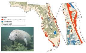 Descriptionmap of florida highlighting manatee county.svg. The Manatee And The Adjacency Of Its Habitat To Agricultural Land Use Download Scientific Diagram