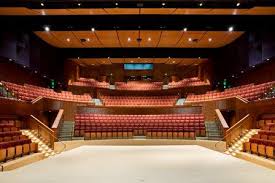 concert hall stage looking toward seating in the soka