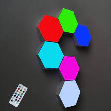 Your price for this item is $ 129.99. Odistar Remote Control Hexagon Wall Light Smart Wall Mounted Touch Sensitive Diy Geometric Modular Assembled Rgb Led Colorful Light With Usb Power Used In Bedroom Living Room Decoration 6 Pack Amazon Com