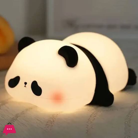 Adorable Panda LED Night Light Rechargeable Soft Silicone Bedside Lamp in Pakistan