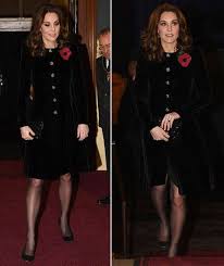 Kate Middleton Black Velvet Dress Celeb Inspired Custom Made Duchess Of Cambridge Duchess Royal British Legion