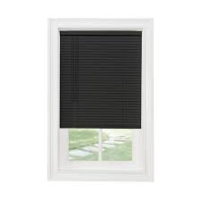Achim 28 In W X 64 In L Black Cordless 1 In Light Filtering Vinyl Blind Vinyl Blinds Horizontal Blinds Mini Blinds